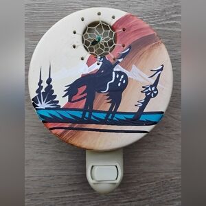 Native American Artisan Made Night Light Indian Dreamcatcher Turquoise Accent